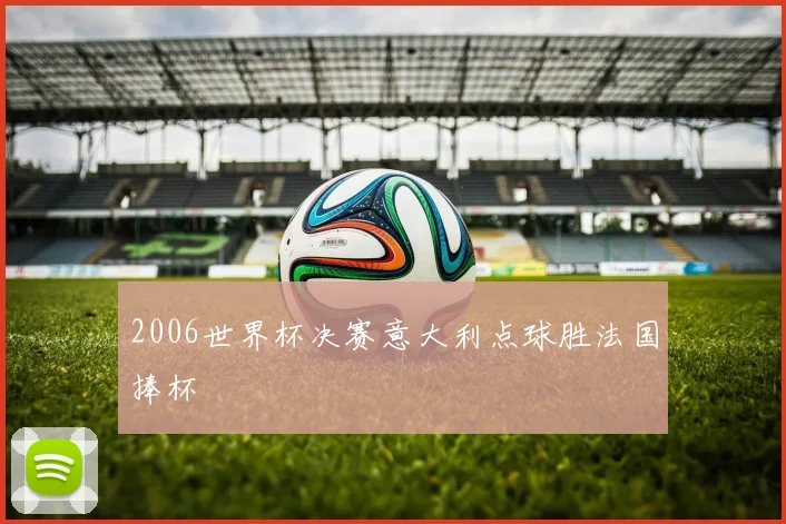 2006世界杯决赛意大利点球胜法国捧杯